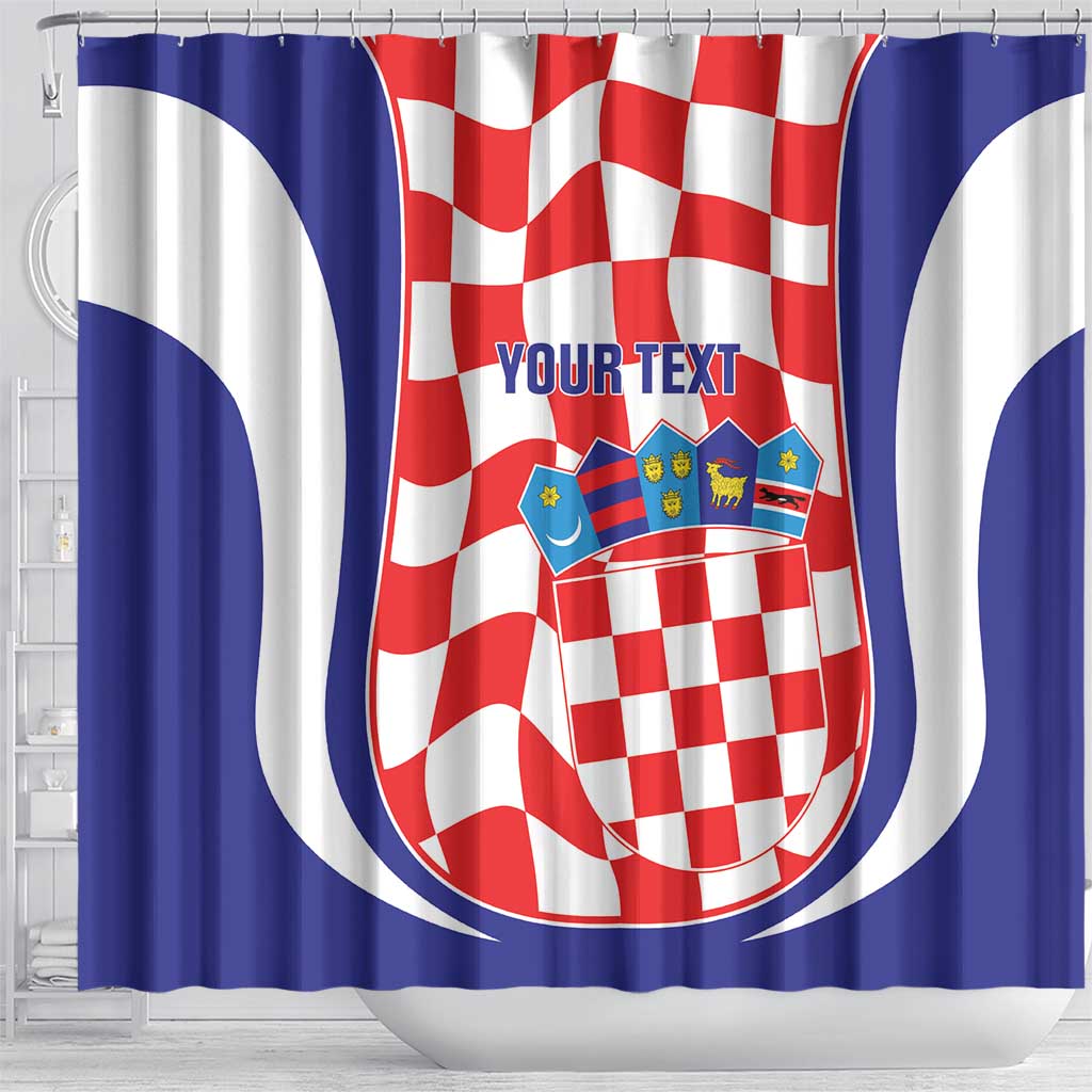 Custom Croatia Football Shower Curtain 2026 Come On Vatreni Hrvatska - Wonder Print Shop