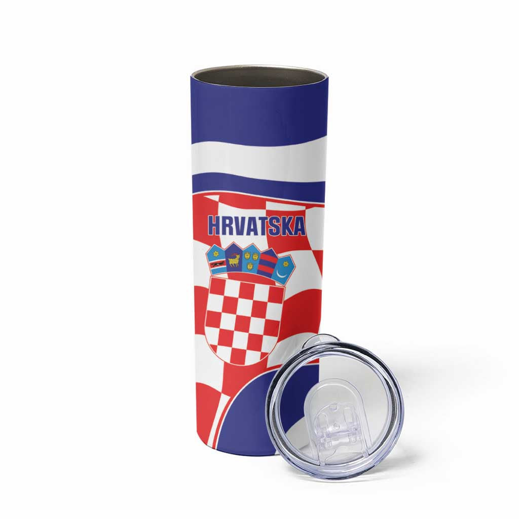 Custom Croatia Football Skinny Tumbler 2026 Come On Vatreni Hrvatska - Wonder Print Shop