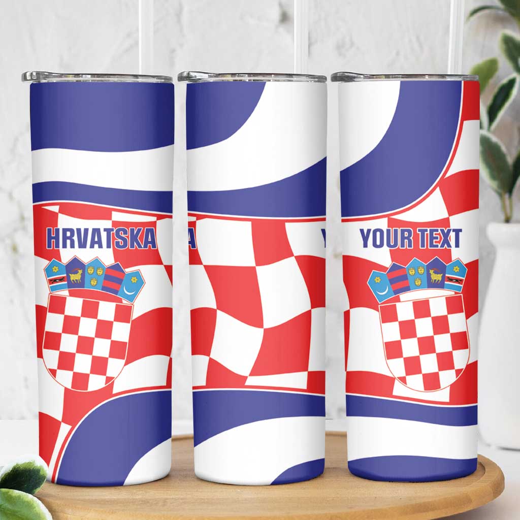 Custom Croatia Football Skinny Tumbler 2026 Come On Vatreni Hrvatska - Wonder Print Shop