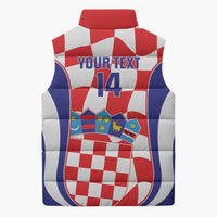 Custom Croatia Football Sleeveless Puffer Jacket 2026 Come On Vatreni Hrvatska - Wonder Print Shop