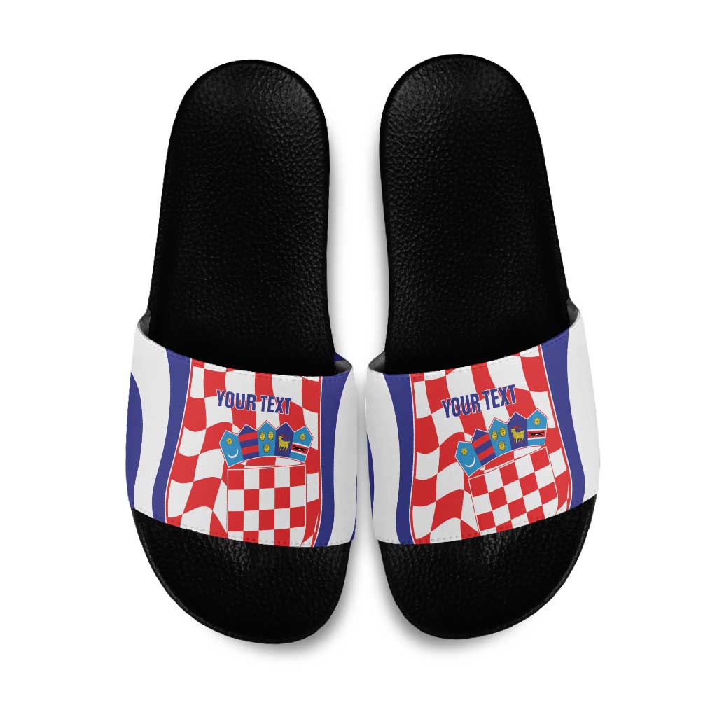 Custom Croatia Football Slide Sandals 2026 Come On Vatreni Hrvatska - Wonder Print Shop