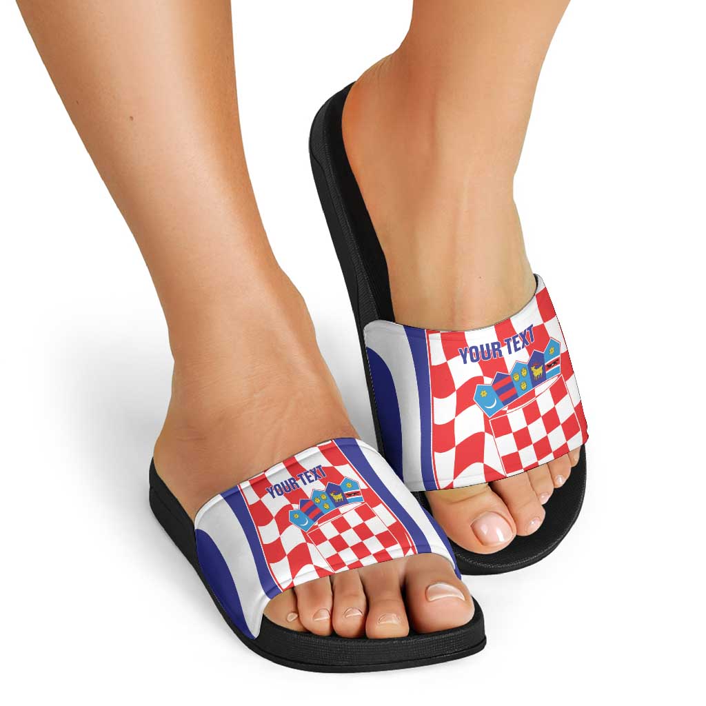 Custom Croatia Football Slide Sandals 2026 Come On Vatreni Hrvatska - Wonder Print Shop