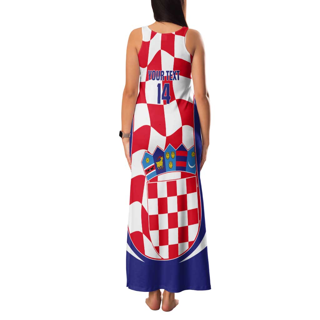 Custom Croatia Football Tank Maxi Dress 2026 Come On Vatreni Hrvatska - Wonder Print Shop