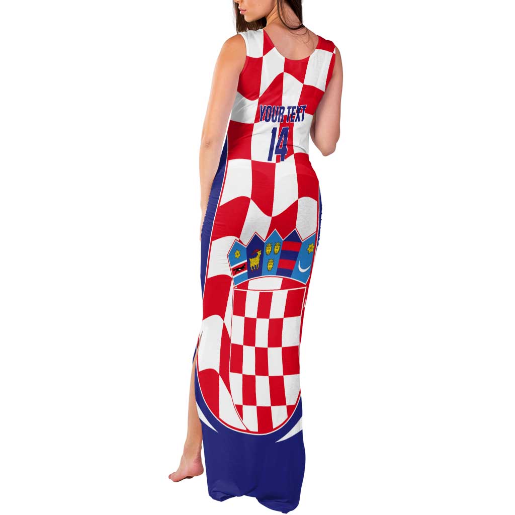 Custom Croatia Football Tank Maxi Dress 2026 Come On Vatreni Hrvatska - Wonder Print Shop