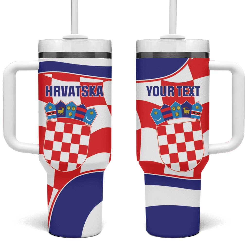 Custom Croatia Football Tumbler With Handle 2026 Come On Vatreni Hrvatska - Wonder Print Shop