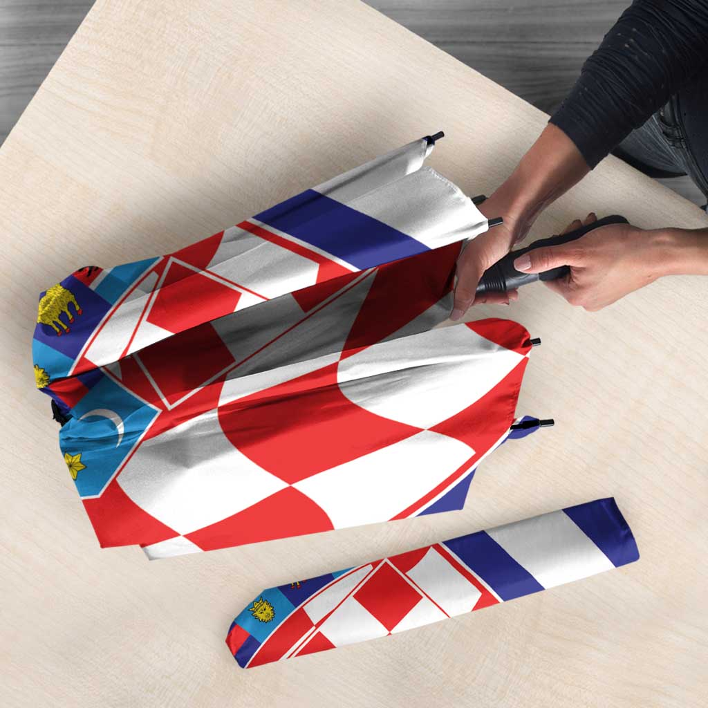 Custom Croatia Football Umbrella 2026 Come On Vatreni Hrvatska - Wonder Print Shop