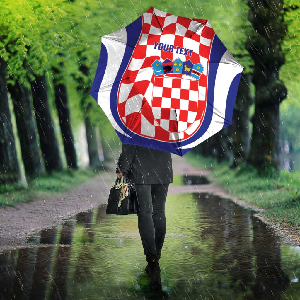 Custom Croatia Football Umbrella 2026 Come On Vatreni Hrvatska - Wonder Print Shop