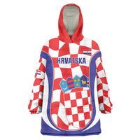 Custom Croatia Football Wearable Blanket Hoodie 2026 Come On Vatreni Hrvatska - Wonder Print Shop