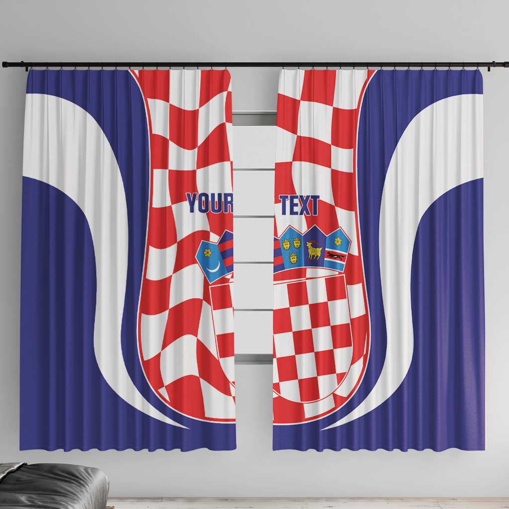 Custom Croatia Football Window Curtain 2026 Come On Vatreni Hrvatska - Wonder Print Shop