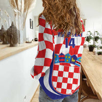 Custom Croatia Football Women Casual Shirt 2026 Come On Vatreni Hrvatska - Wonder Print Shop