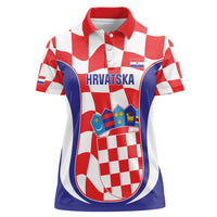 Custom Croatia Football Women Polo Shirt 2026 Come On Vatreni Hrvatska - Wonder Print Shop