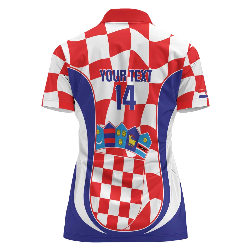 Custom Croatia Football Women Polo Shirt 2026 Come On Vatreni Hrvatska - Wonder Print Shop