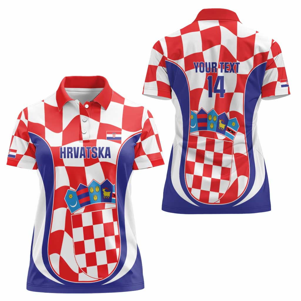 Custom Croatia Football Women Polo Shirt 2026 Come On Vatreni Hrvatska - Wonder Print Shop