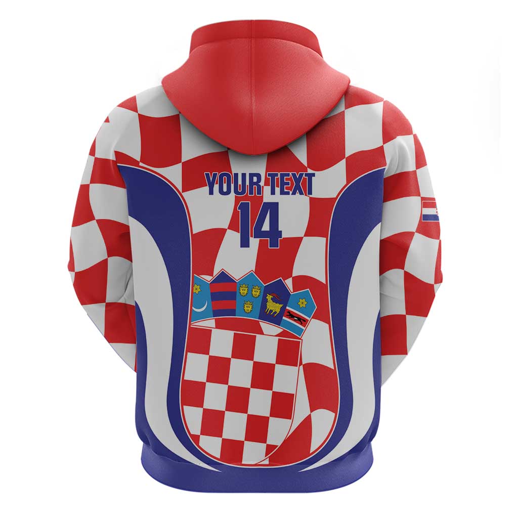 Custom Croatia Football Zip Hoodie 2026 Come On Vatreni Hrvatska - Wonder Print Shop