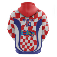 Custom Croatia Football Zip Hoodie 2026 Come On Vatreni Hrvatska - Wonder Print Shop