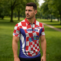 Custom Croatia Football Zipper Polo Shirt 2026 Come On Vatreni Hrvatska - Wonder Print Shop