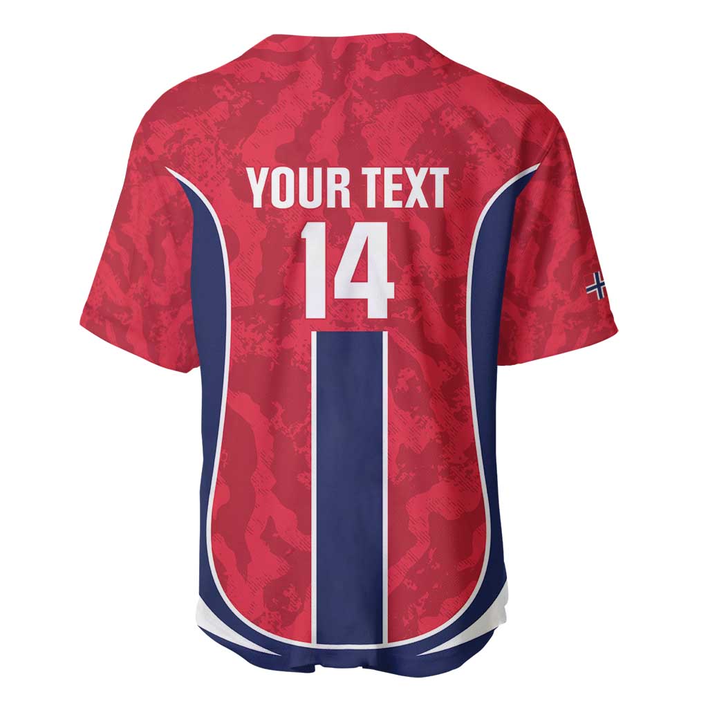 Custom Norway Football Baseball Jersey 2026 Come On Norge - Wonder Print Shop
