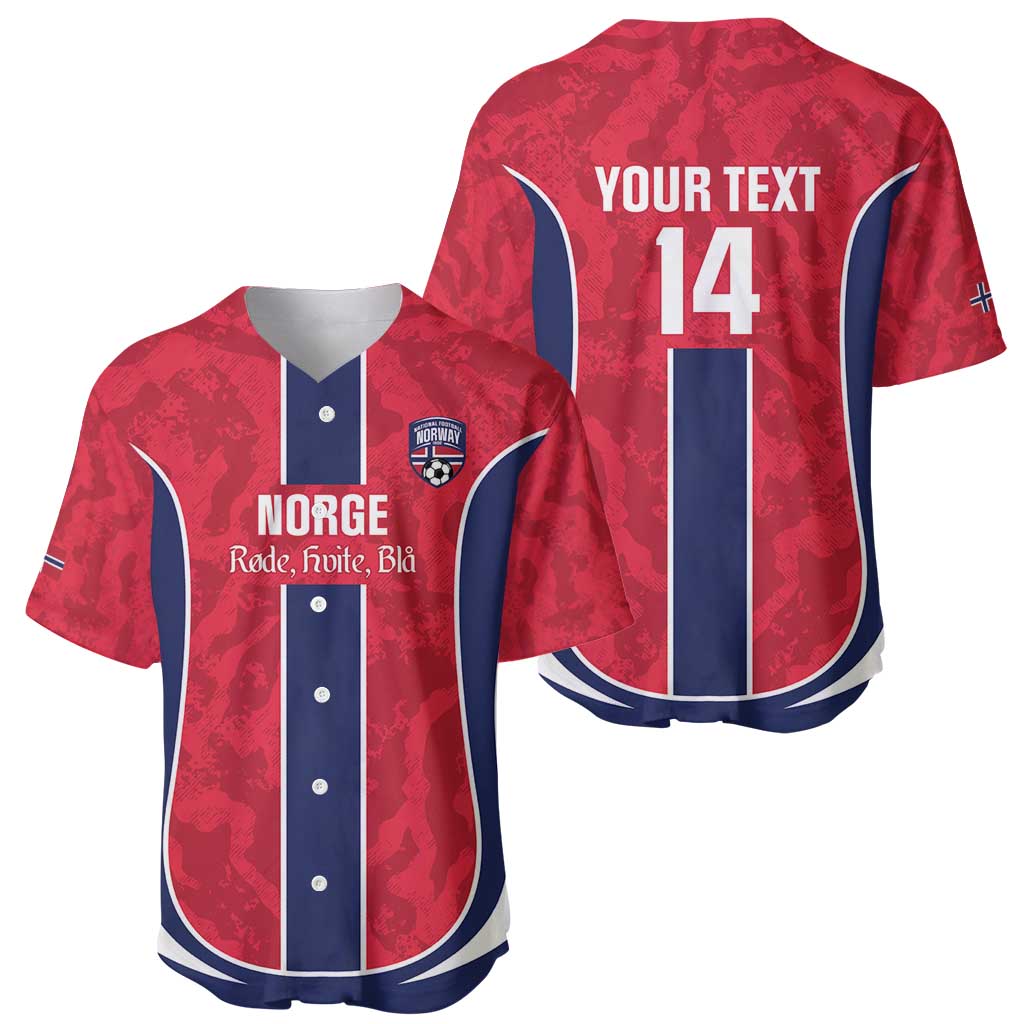 Custom Norway Football Baseball Jersey 2026 Come On Norge - Wonder Print Shop