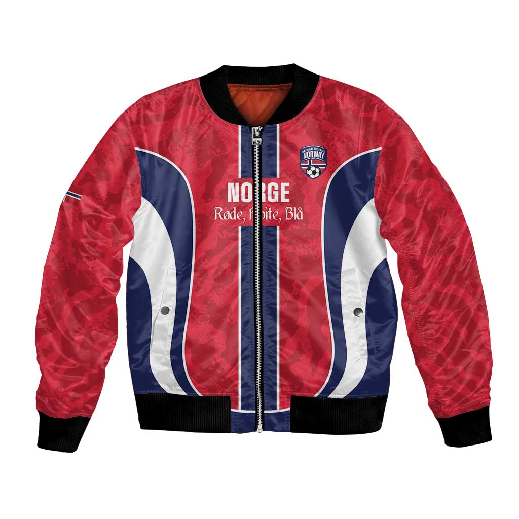 Custom Norway Football Bomber Jacket 2026 Come On Norge - Wonder Print Shop