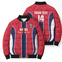 Custom Norway Football Bomber Puffer Jacket 2026 Come On Norge - Wonder Print Shop