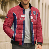 Custom Norway Football Bomber Puffer Jacket 2026 Come On Norge - Wonder Print Shop