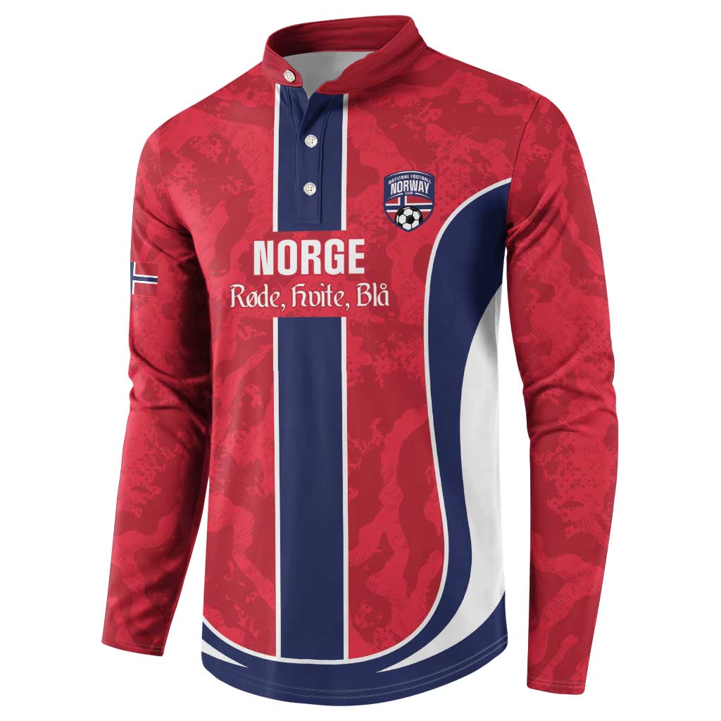 Custom Norway Football Button Sweatshirt 2026 Come On Norge - Wonder Print Shop