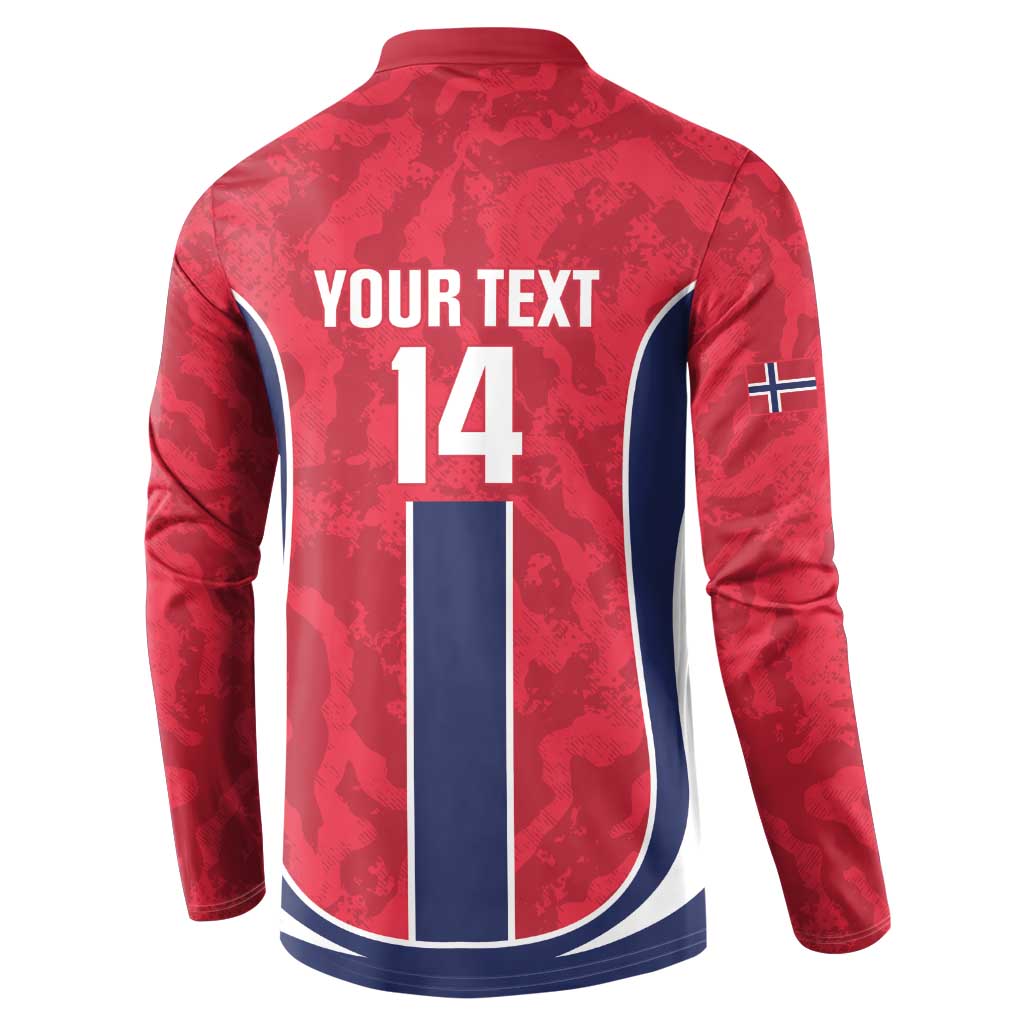 Custom Norway Football Button Sweatshirt 2026 Come On Norge - Wonder Print Shop