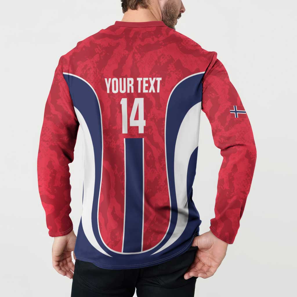 Custom Norway Football Button Sweatshirt 2026 Come On Norge - Wonder Print Shop