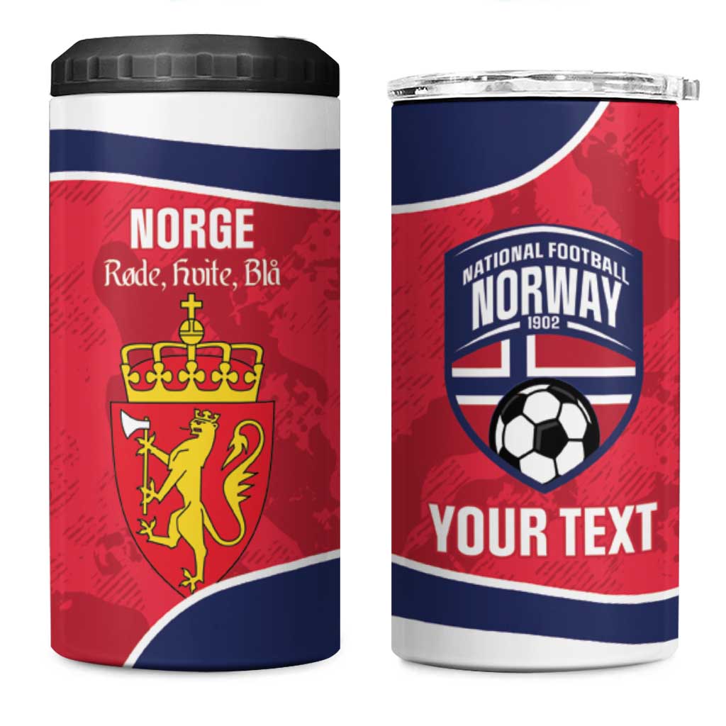 Custom Norway Football 4 in 1 Can Cooler Tumbler 2026 Come On Norge - Wonder Print Shop