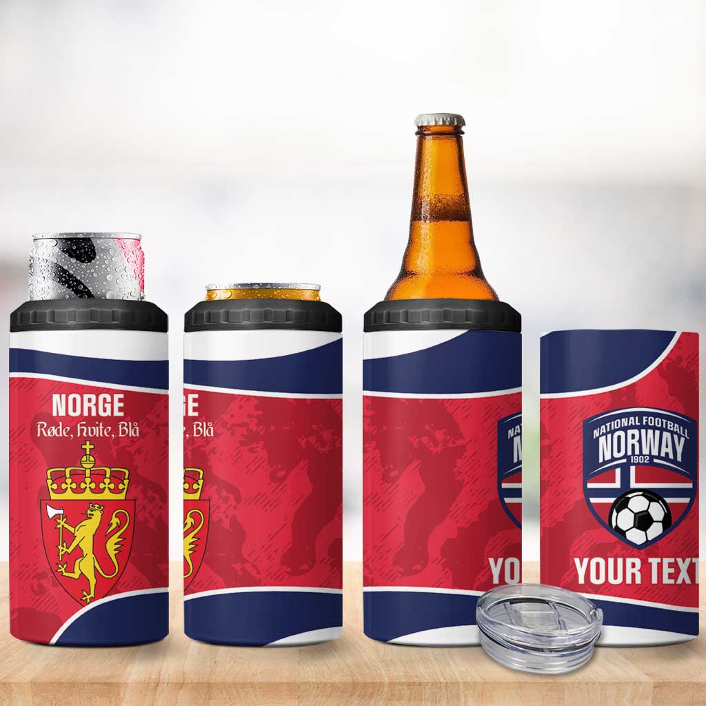 Custom Norway Football 4 in 1 Can Cooler Tumbler 2026 Come On Norge - Wonder Print Shop