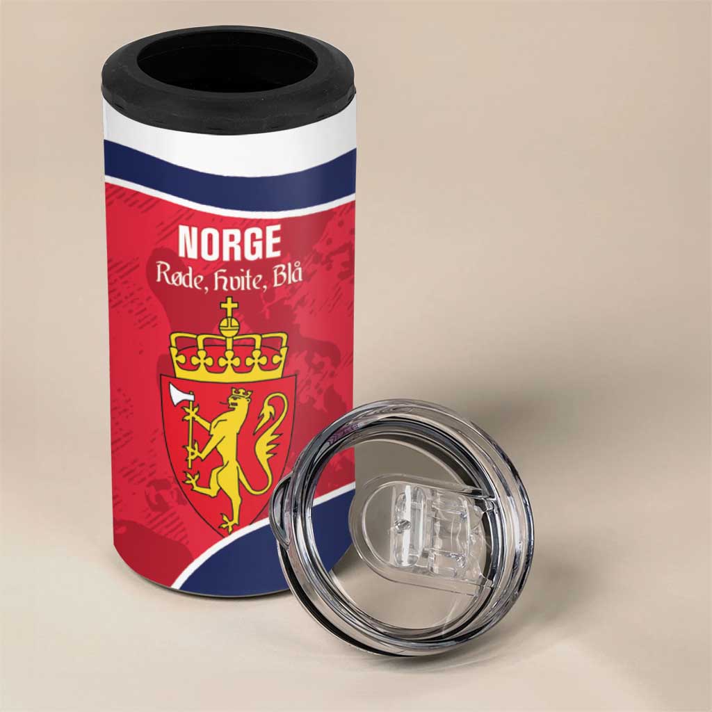Custom Norway Football 4 in 1 Can Cooler Tumbler 2026 Come On Norge - Wonder Print Shop