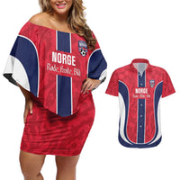 Custom Norway Football Couples Matching Off Shoulder Short Dress and Hawaiian Shirt 2026 Come On Norge - Wonder Print Shop