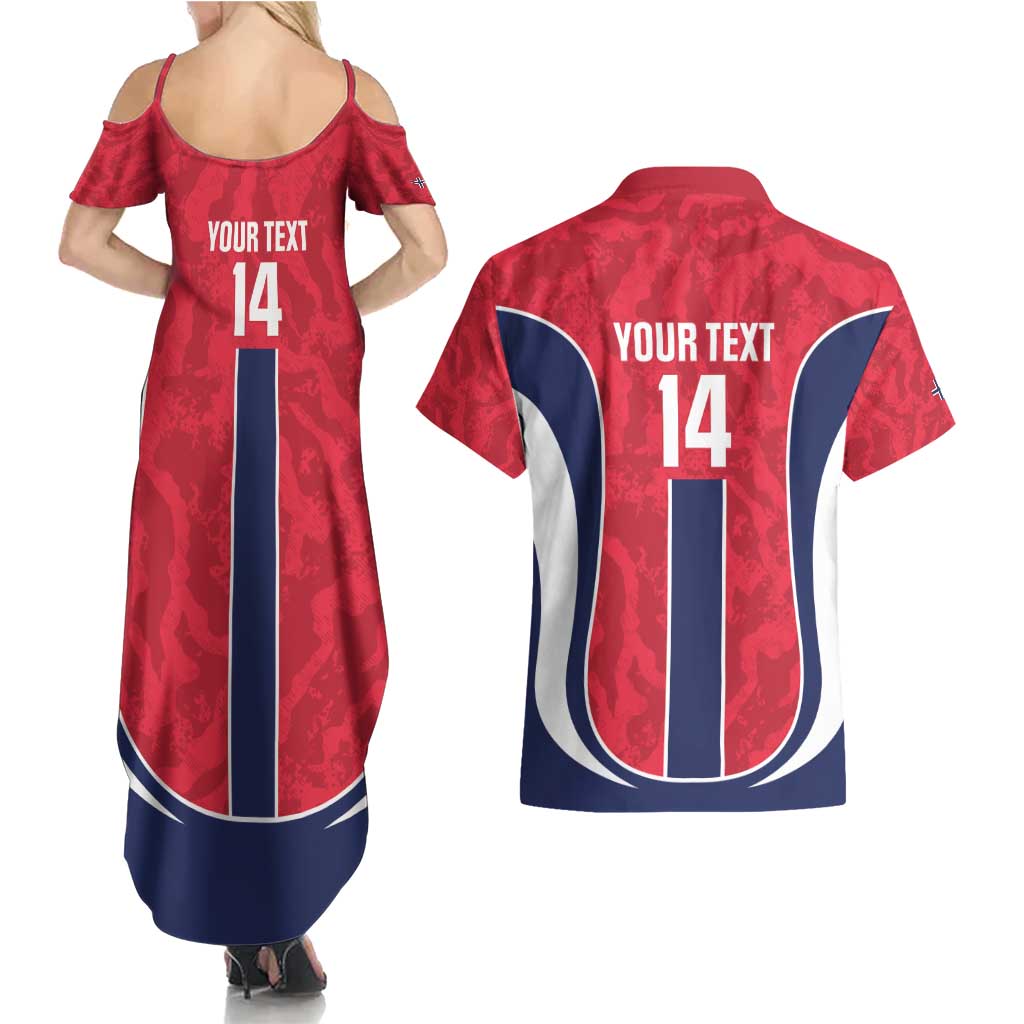 Custom Norway Football Couples Matching Summer Maxi Dress and Hawaiian Shirt 2026 Come On Norge - Wonder Print Shop