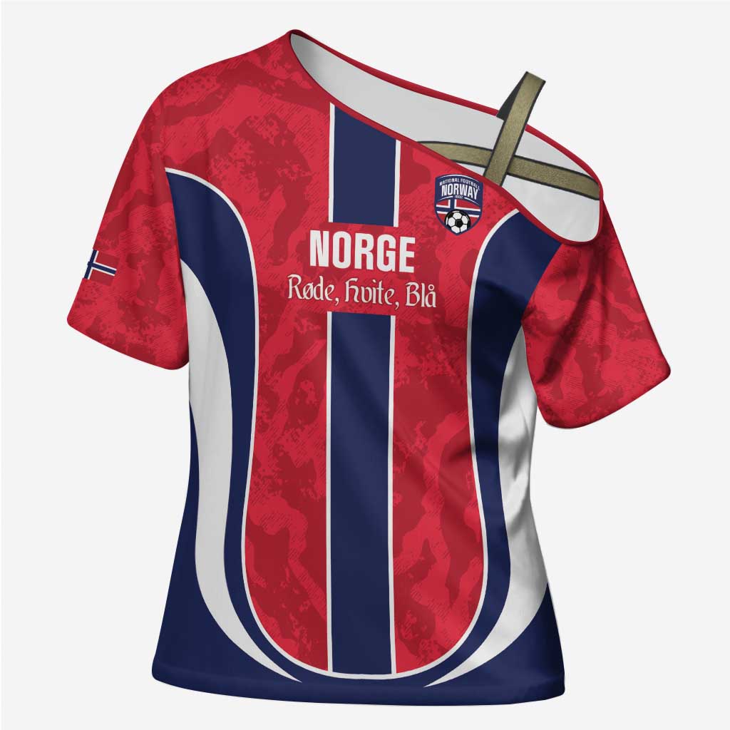 Custom Norway Football Cross Shoulder Shirt 2026 Come On Norge - Wonder Print Shop