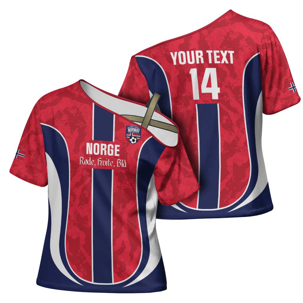 Custom Norway Football Cross Shoulder Shirt 2026 Come On Norge - Wonder Print Shop
