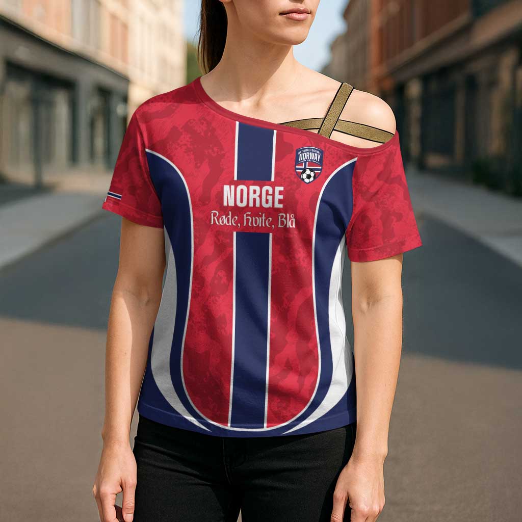 Custom Norway Football Cross Shoulder Shirt 2026 Come On Norge - Wonder Print Shop