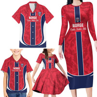 Custom Norway Football Family Matching Long Sleeve Bodycon Dress and Hawaiian Shirt 2026 Come On Norge - Wonder Print Shop