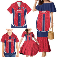 Custom Norway Football Family Matching Mermaid Dress and Hawaiian Shirt 2026 Come On Norge - Wonder Print Shop