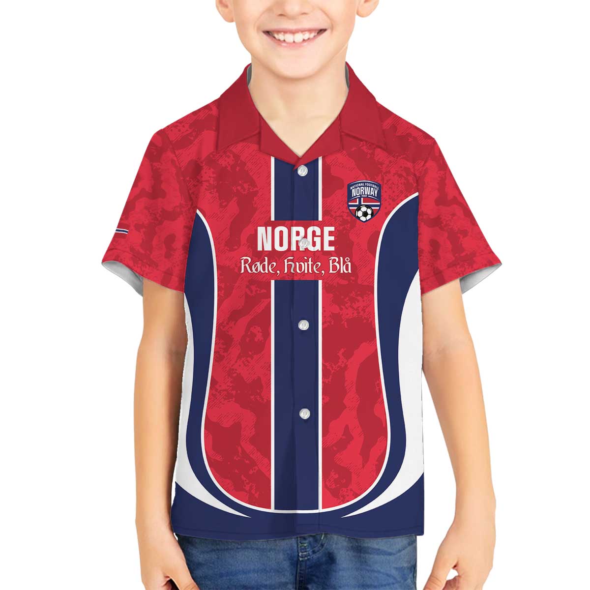 Custom Norway Football Family Matching Off The Shoulder Long Sleeve Dress and Hawaiian Shirt 2026 Come On Norge - Wonder Print Shop