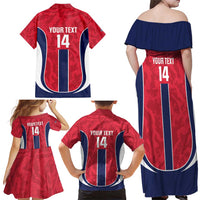 Custom Norway Football Family Matching Off Shoulder Maxi Dress and Hawaiian Shirt 2026 Come On Norge - Wonder Print Shop