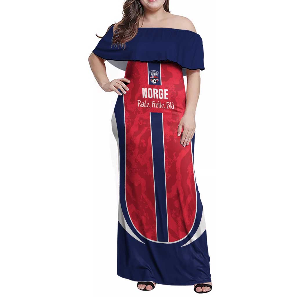 Custom Norway Football Family Matching Off Shoulder Maxi Dress and Hawaiian Shirt 2026 Come On Norge - Wonder Print Shop