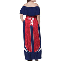 Custom Norway Football Family Matching Off Shoulder Maxi Dress and Hawaiian Shirt 2026 Come On Norge - Wonder Print Shop