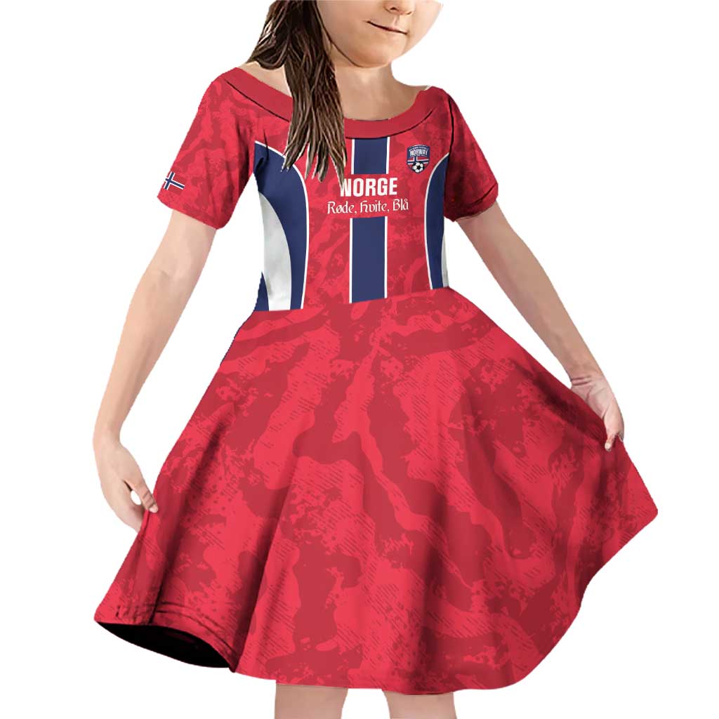 Custom Norway Football Family Matching Off Shoulder Short Dress and Hawaiian Shirt 2026 Come On Norge - Wonder Print Shop