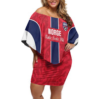 Custom Norway Football Family Matching Off Shoulder Short Dress and Hawaiian Shirt 2026 Come On Norge - Wonder Print Shop