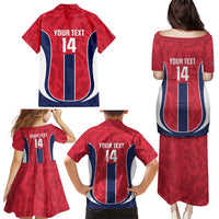 Custom Norway Football Family Matching Puletasi and Hawaiian Shirt 2026 Come On Norge - Wonder Print Shop