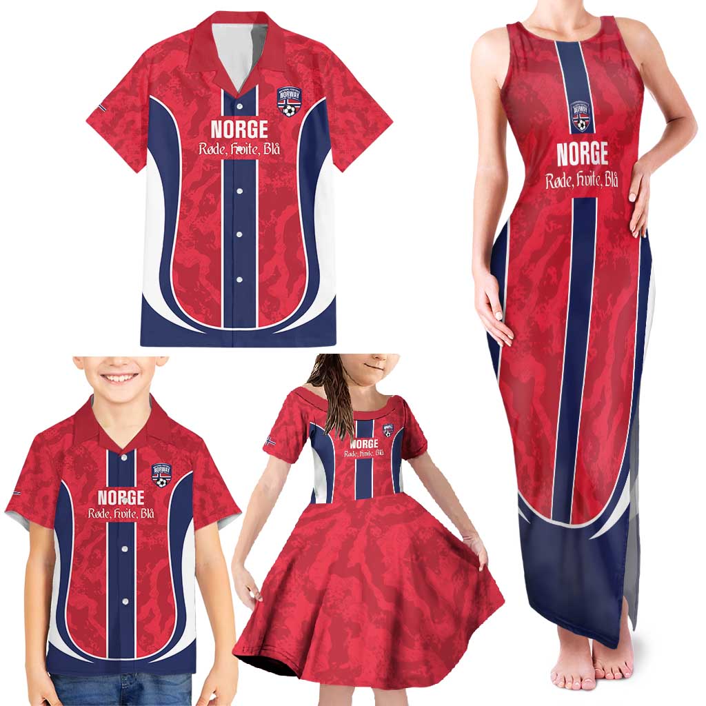 Custom Norway Football Family Matching Tank Maxi Dress and Hawaiian Shirt 2026 Come On Norge - Wonder Print Shop