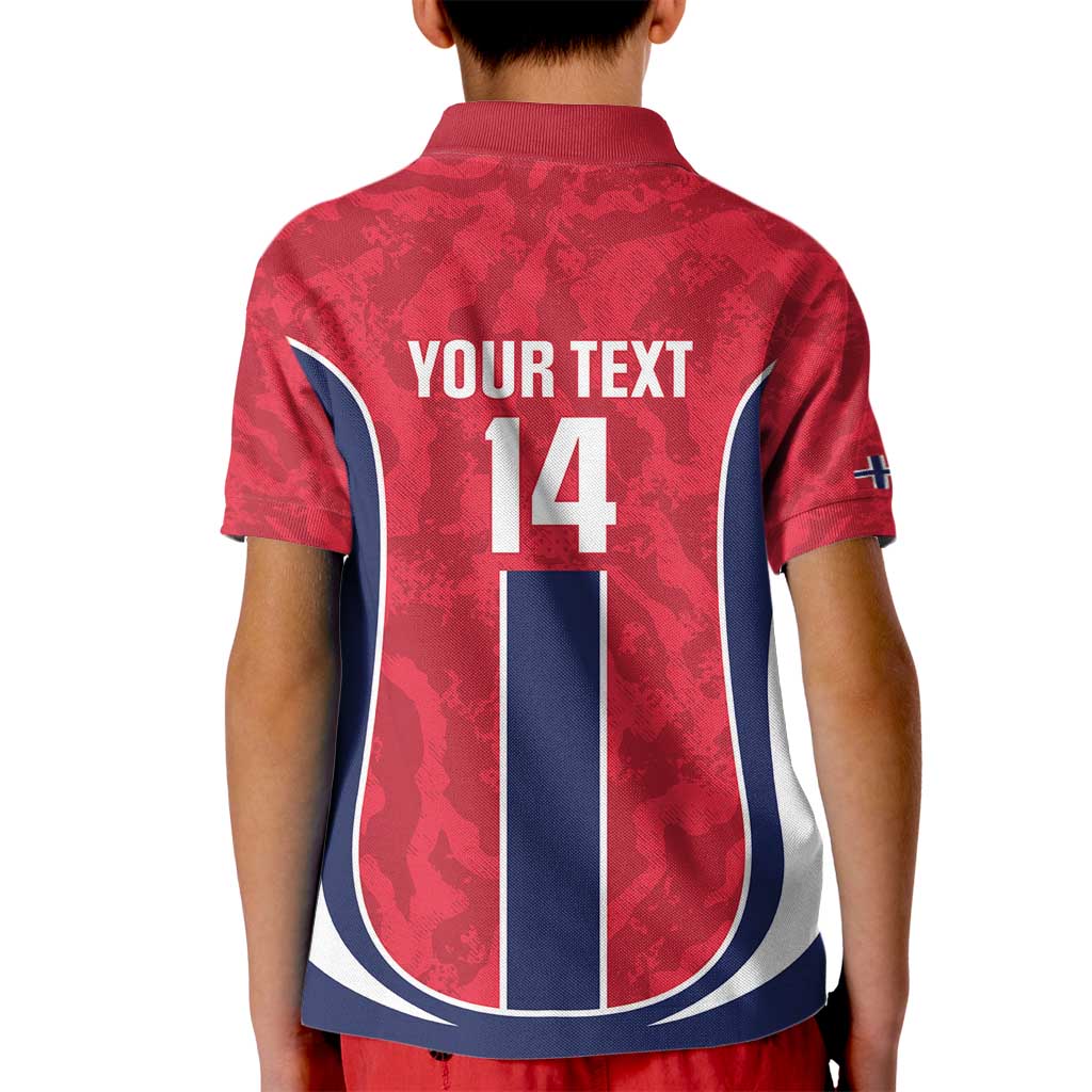 Custom Norway Football Kid Polo Shirt 2026 Come On Norge - Wonder Print Shop