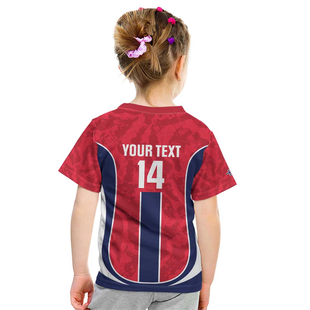 Custom Norway Football Kid T Shirt 2026 Come On Norge - Wonder Print Shop