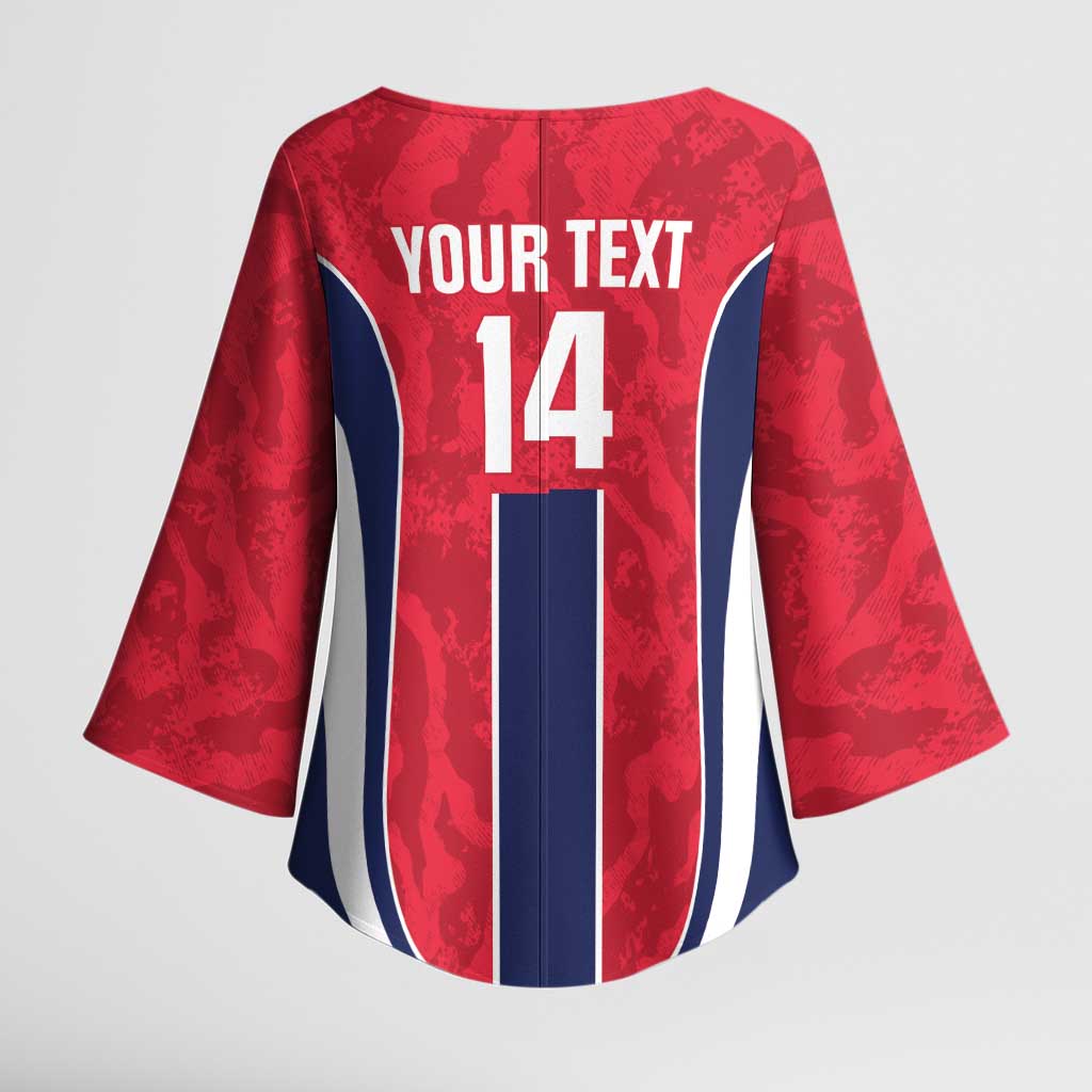 Custom Norway Football Kimono Sleeve Blouse 2026 Come On Norge - Wonder Print Shop