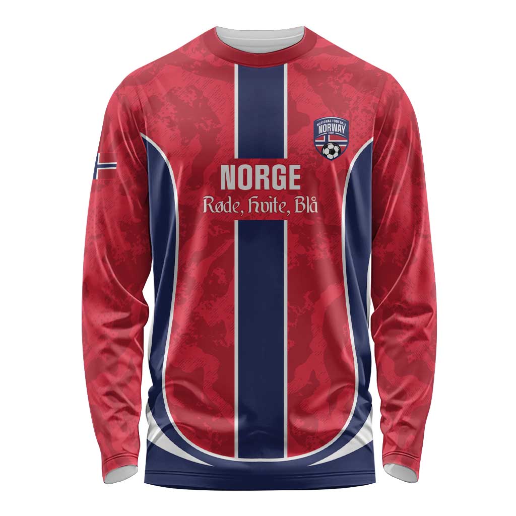 Custom Norway Football Long Sleeve Shirt 2026 Come On Norge - Wonder Print Shop